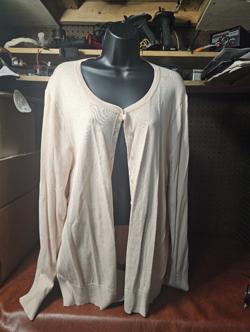 Charter Club Light Pink Lightweight Button-Front Cardigan